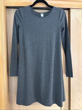 Old Navy Women's Long Sleeve Gray Swing Dress
